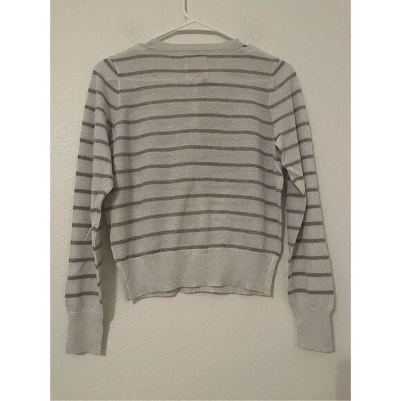 Chaser Long Sleeve Grey Striped Button Up Cardigan NEW - Picture 6 of 6